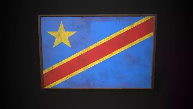 Old Picture Frame With Democratic Republic Congo