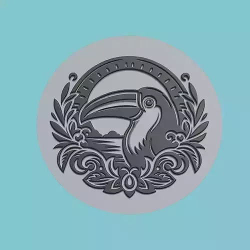Toucan Animal Medallion Toucan Print Model 3D print model