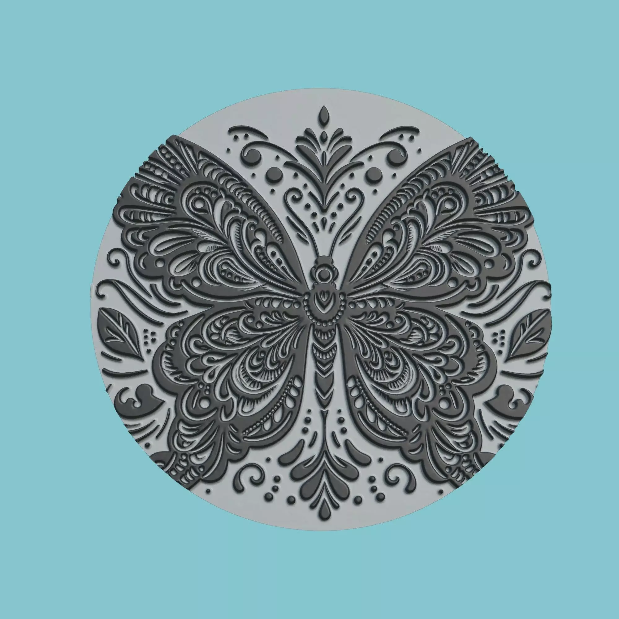 Butterfly Animal Medallion Butterfly Print Model 3D print model_0