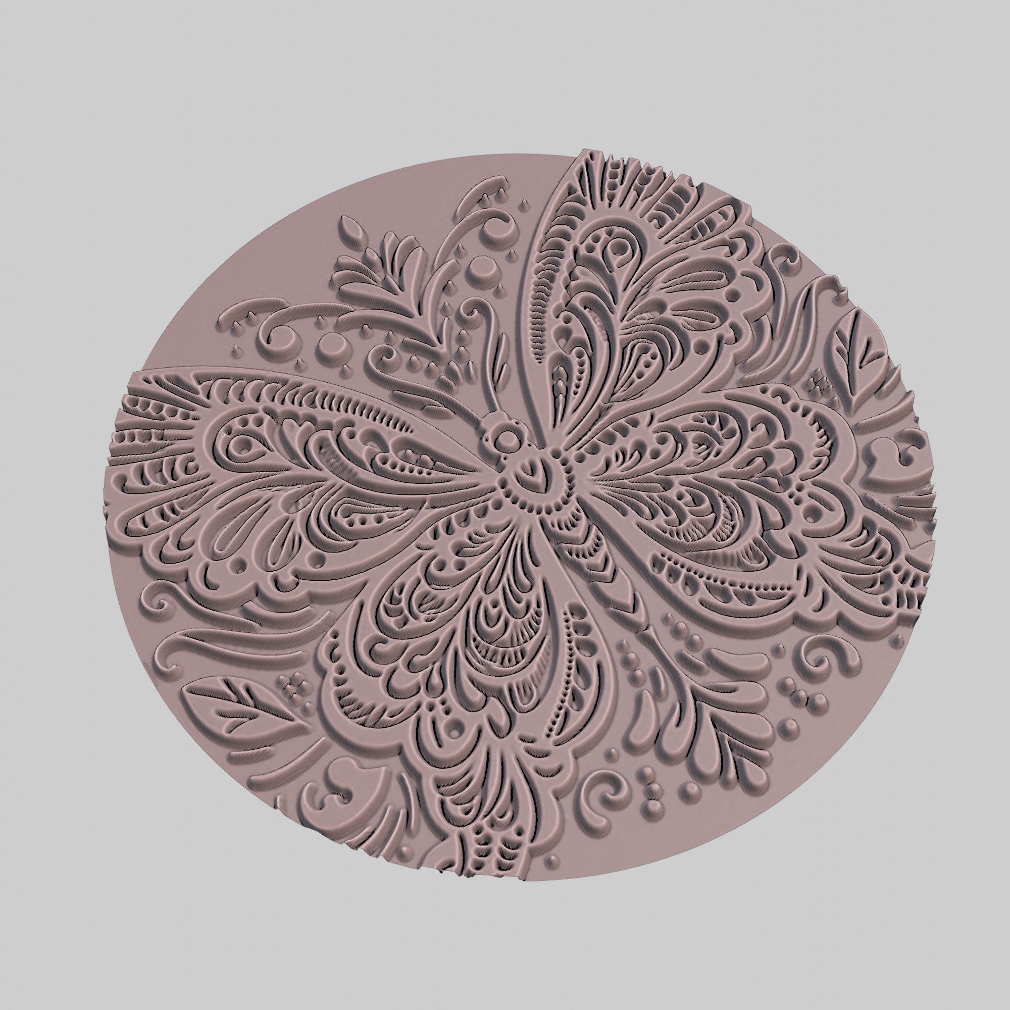 Butterfly Animal Medallion Butterfly Print Model 3D print model_3