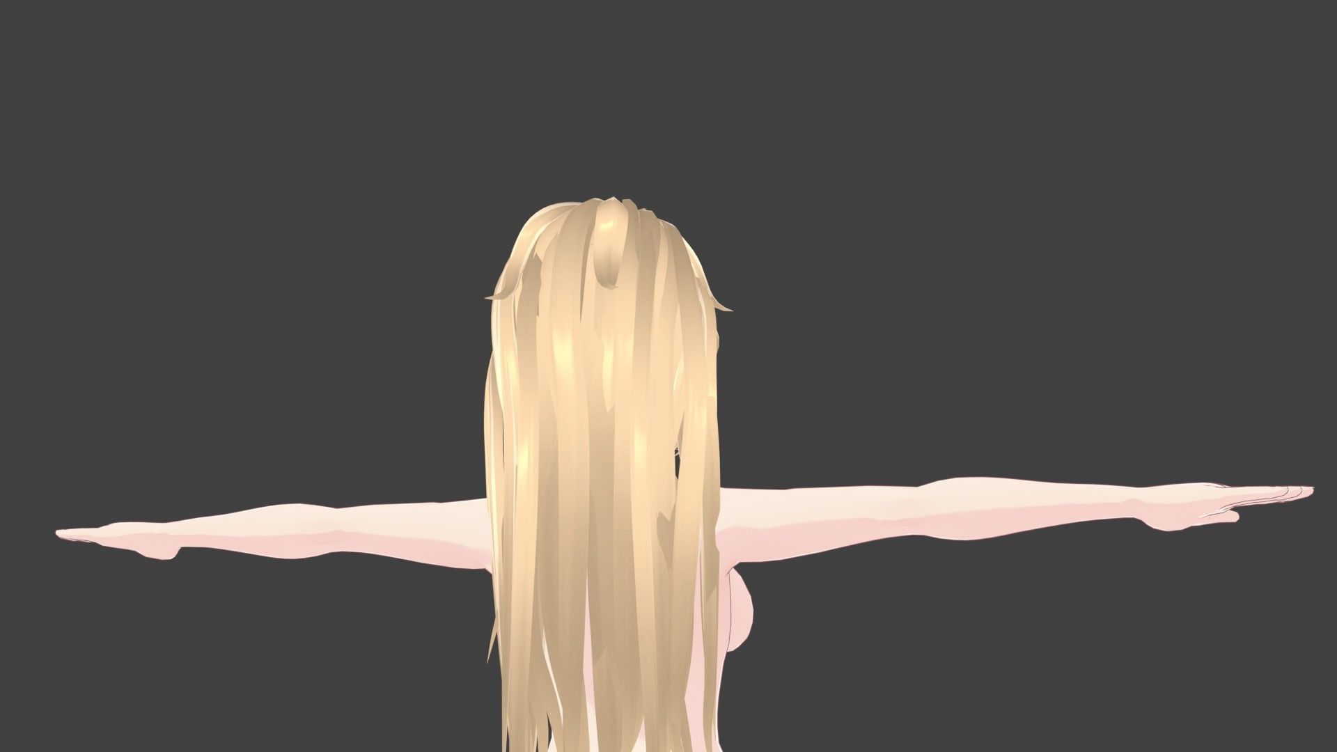 T pose rigged model - Kitagawa Marin anime girl 3D model Low-poly 3D model_4