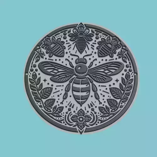 Bee Animal Medallion Bee Print Model