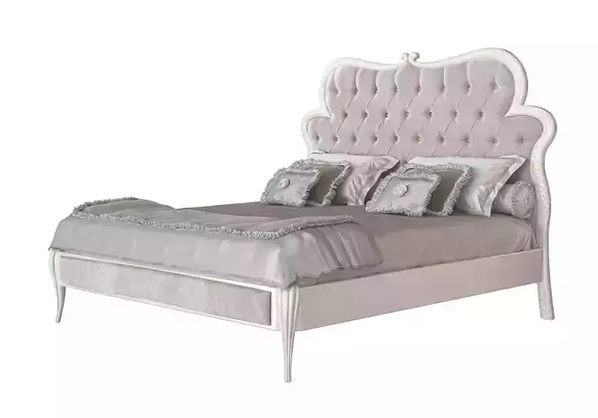 neo classic bed 3dsmax vray full texture