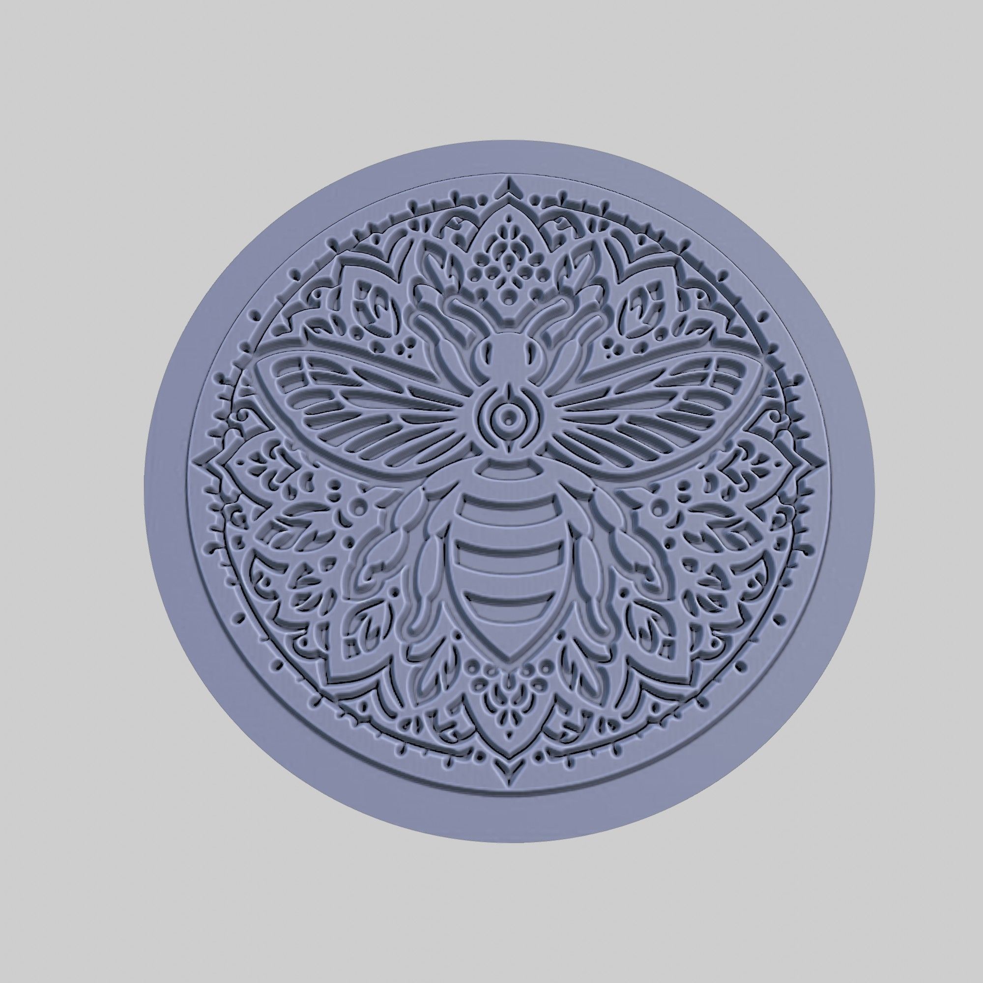 Bee Animal Medallion Bee Print Model 3D print model_2