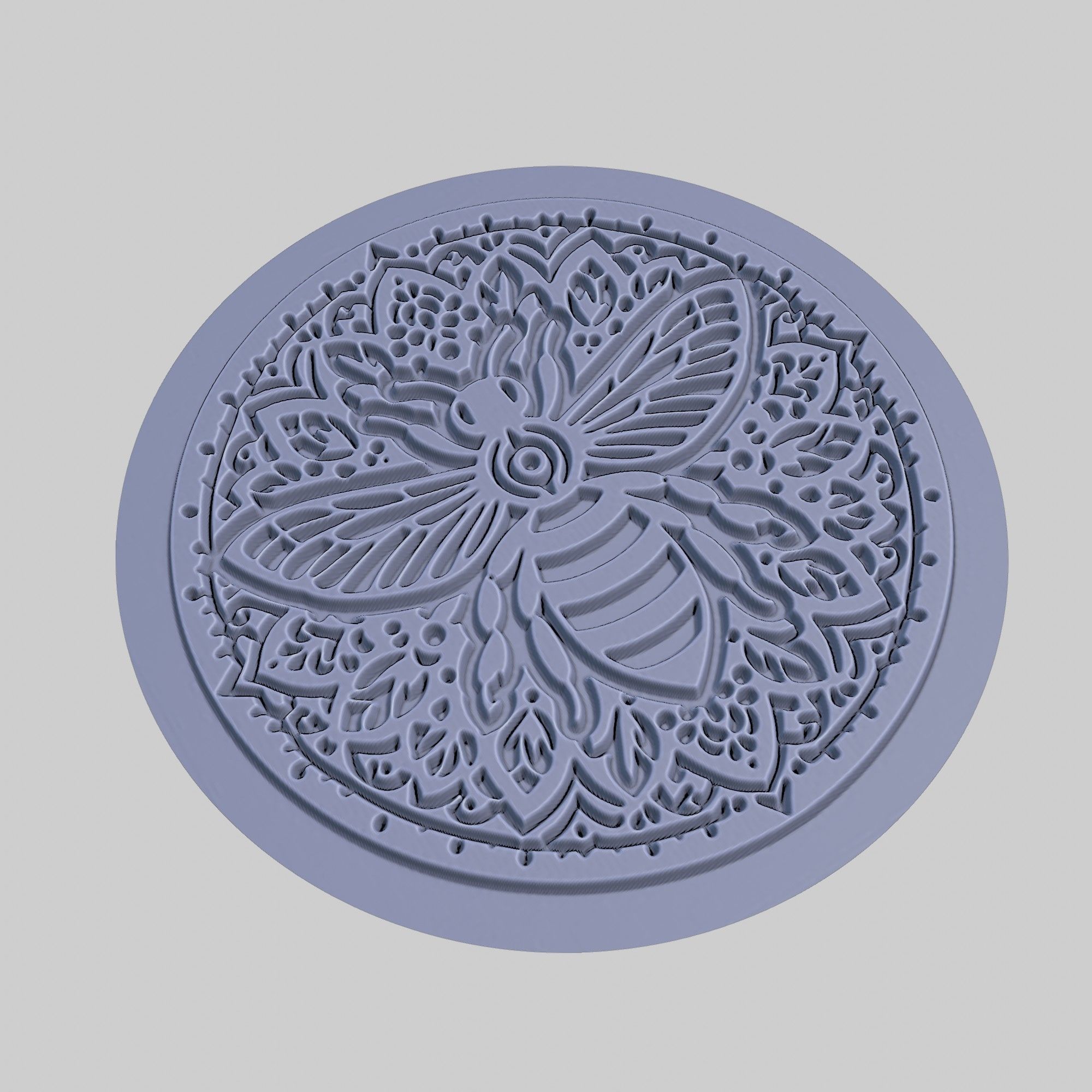 Bee Animal Medallion Bee Print Model 3D print model_3