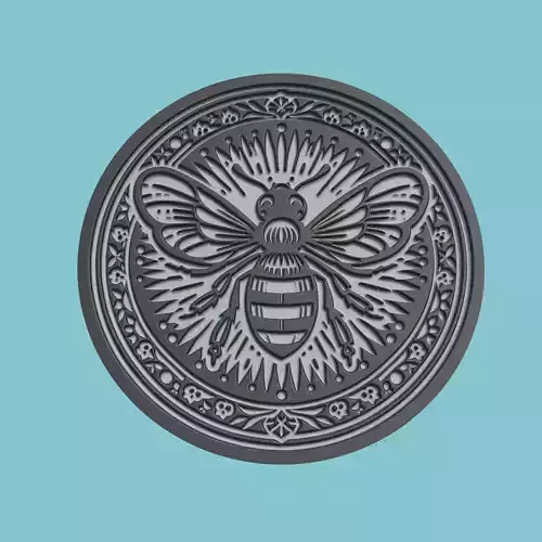 Bee Animal Medallion Bee Print Model