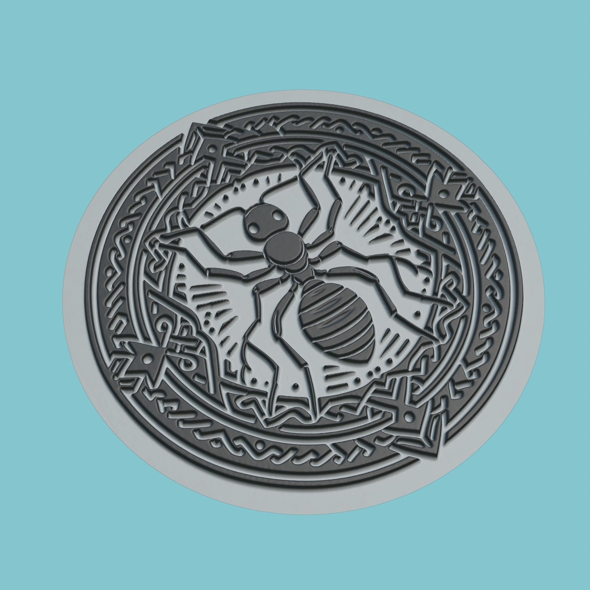 Ant Animal Medallion Ant Print Model 3D print model_1