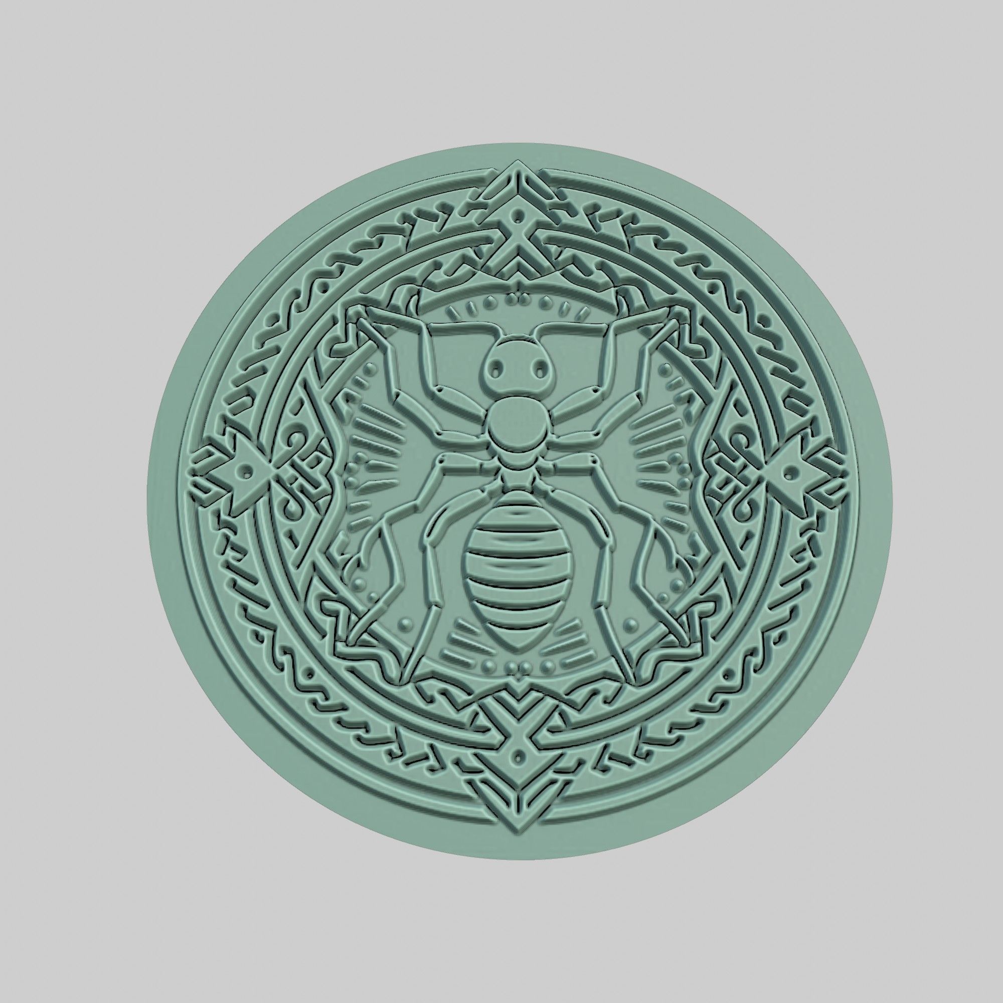 Ant Animal Medallion Ant Print Model 3D print model_2