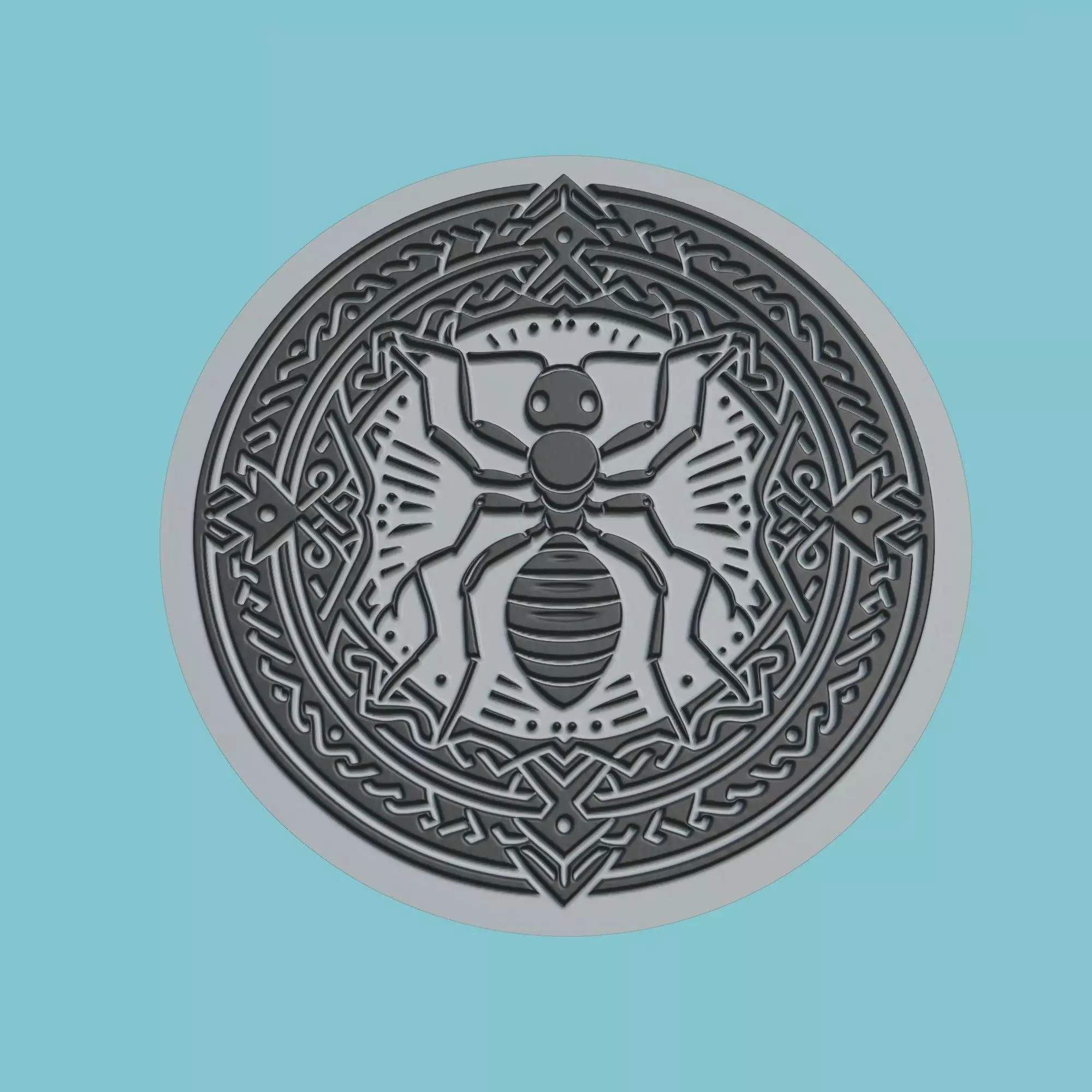 Ant Animal Medallion Ant Print Model 3D print model_0