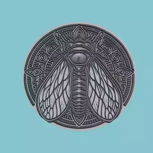 Cicada Animal Medallion Cicada Print Model