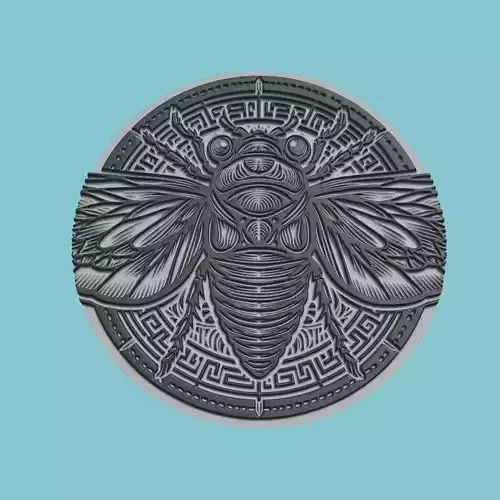 Cicada Animal Medallion Cicada Print Model