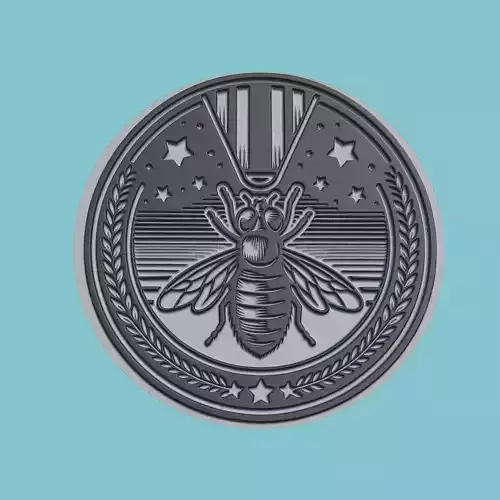 Fly Animal Medallion Fly Print Model