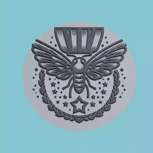 Fly Animal Medallion Fly Print Model