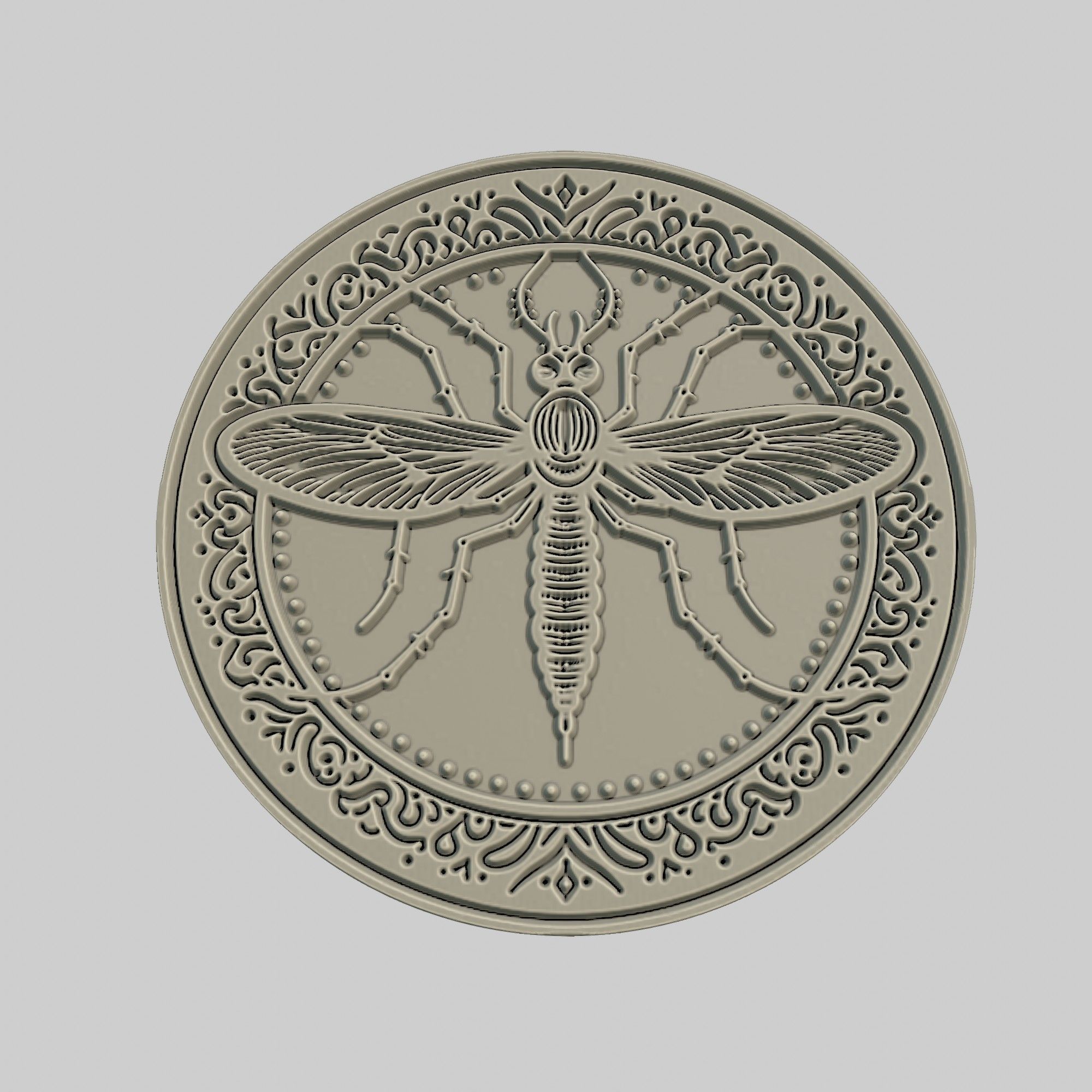 Mosquito Animal Medallion Mosquito Print Model 3D print model_2