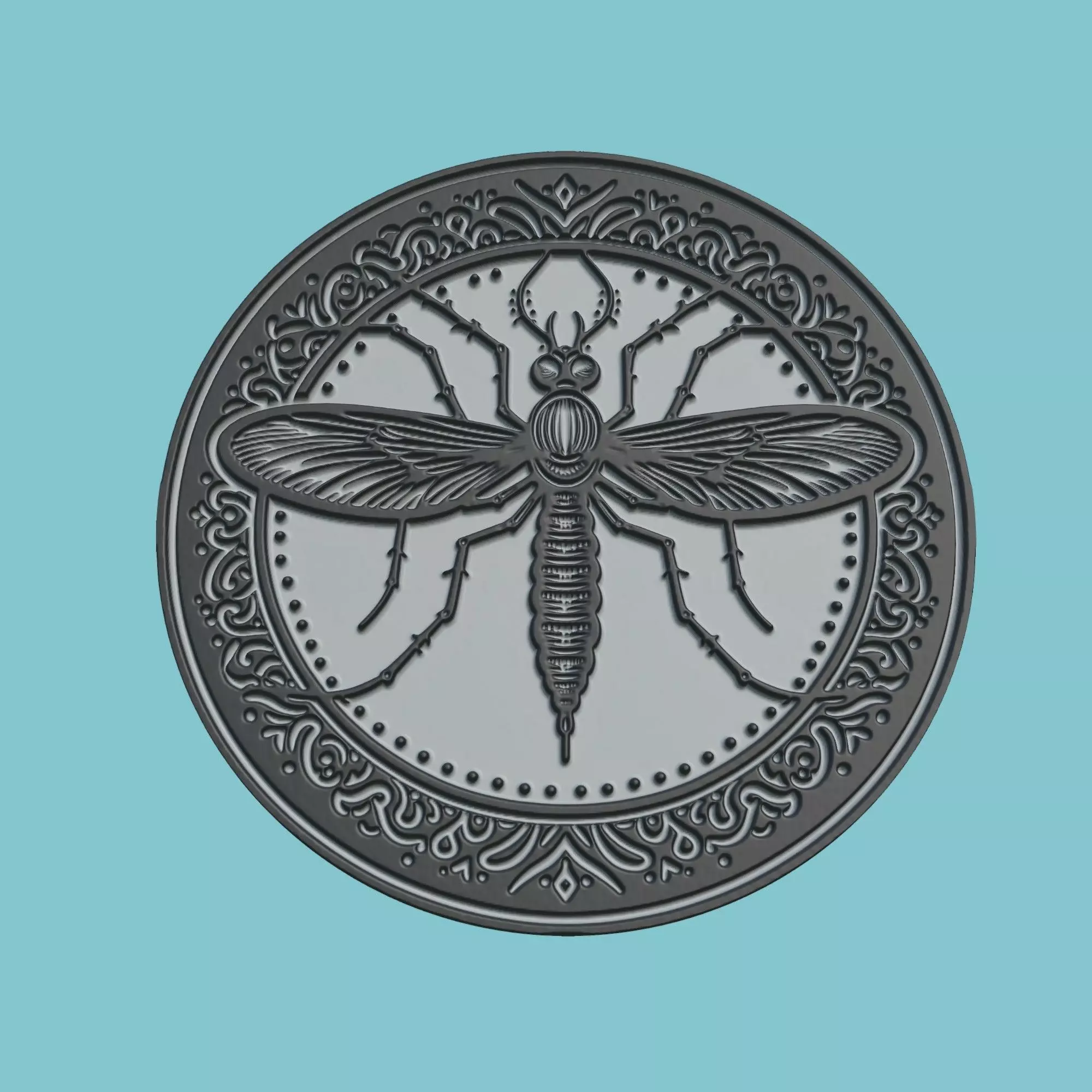 Mosquito Animal Medallion Mosquito Print Model 3D print model_0