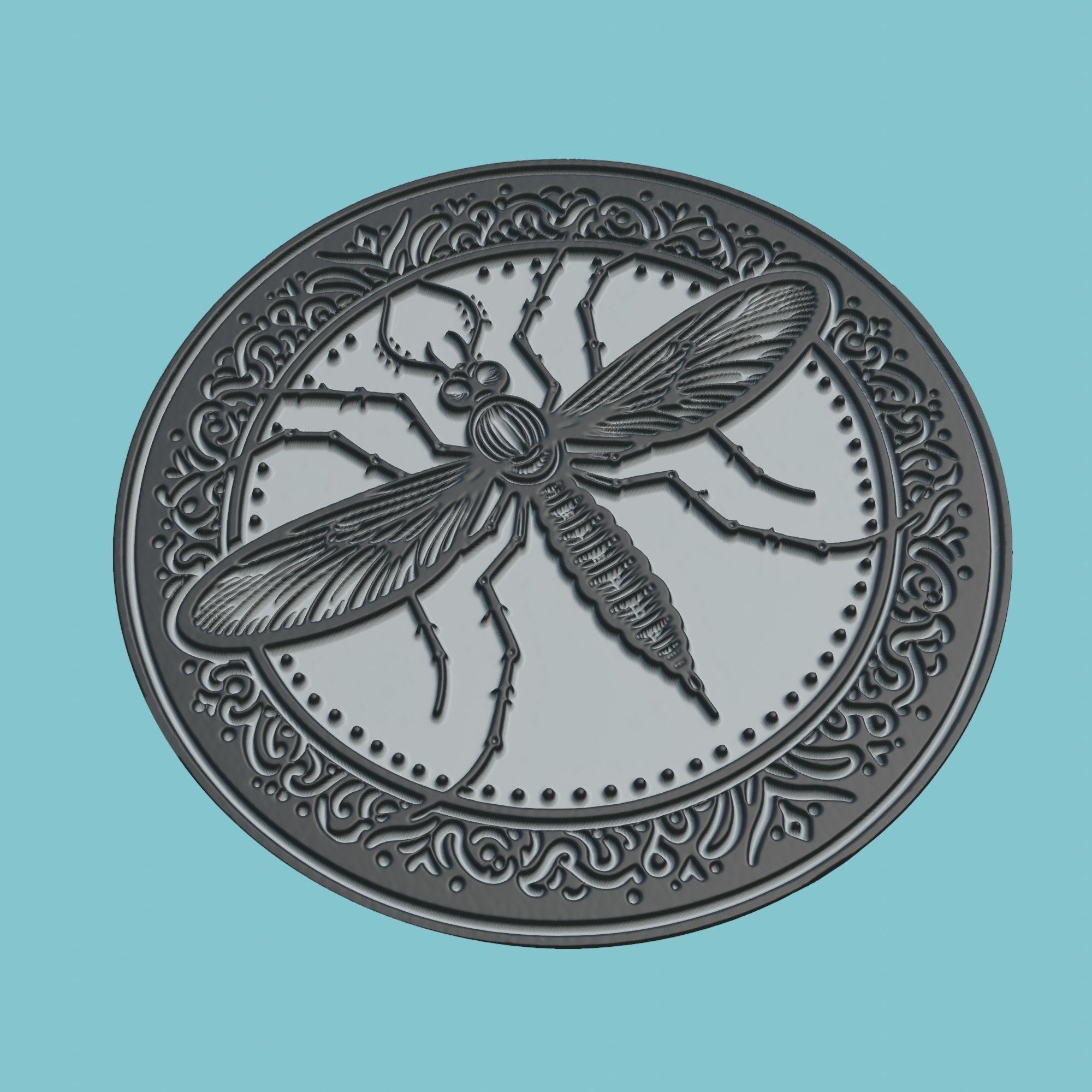 Mosquito Animal Medallion Mosquito Print Model 3D print model_1