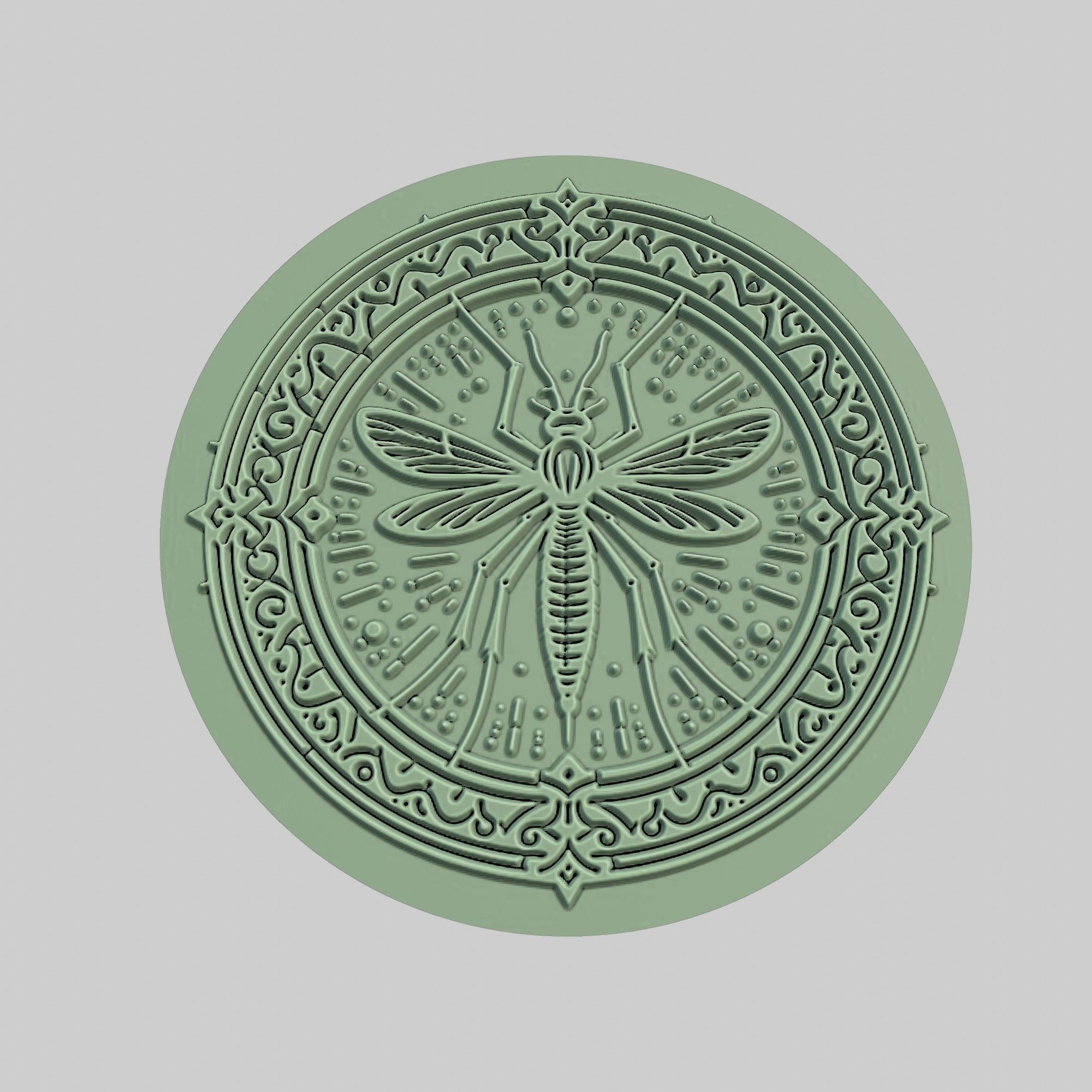 Mosquito Animal Medallion Mosquito Print Model 3D print model_2