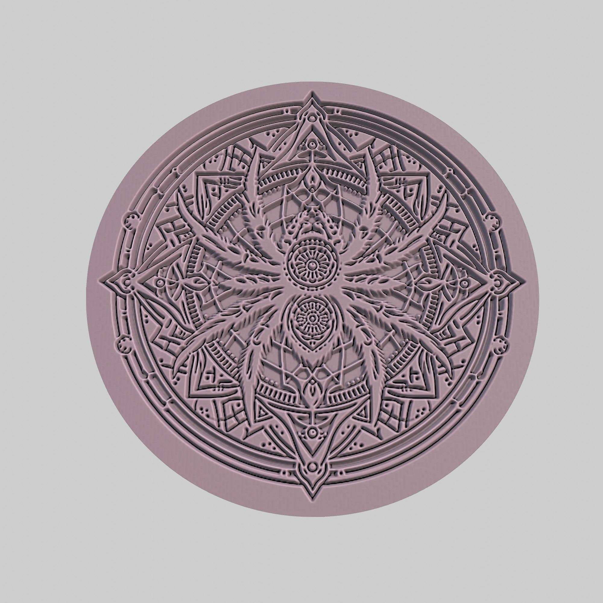 Spider Animal Medallion Spider Print Model 3D print model_2