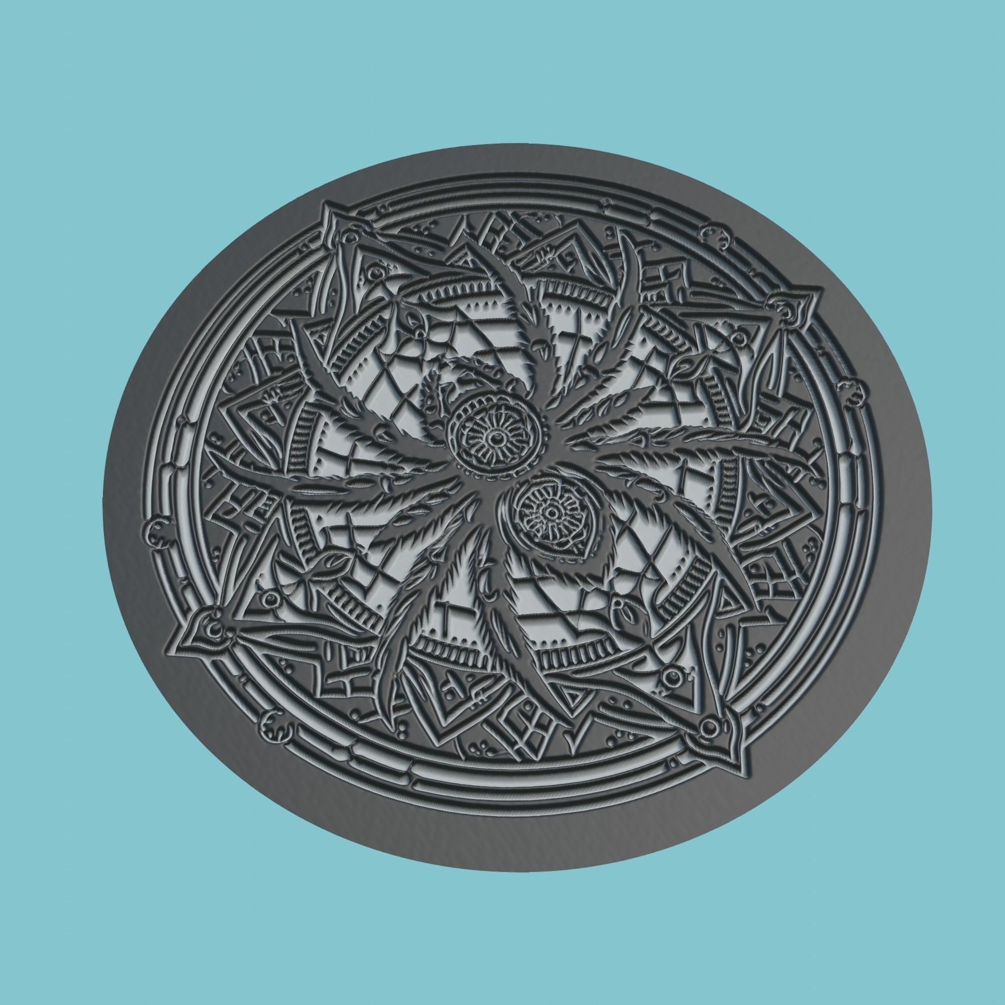 Spider Animal Medallion Spider Print Model 3D print model_1