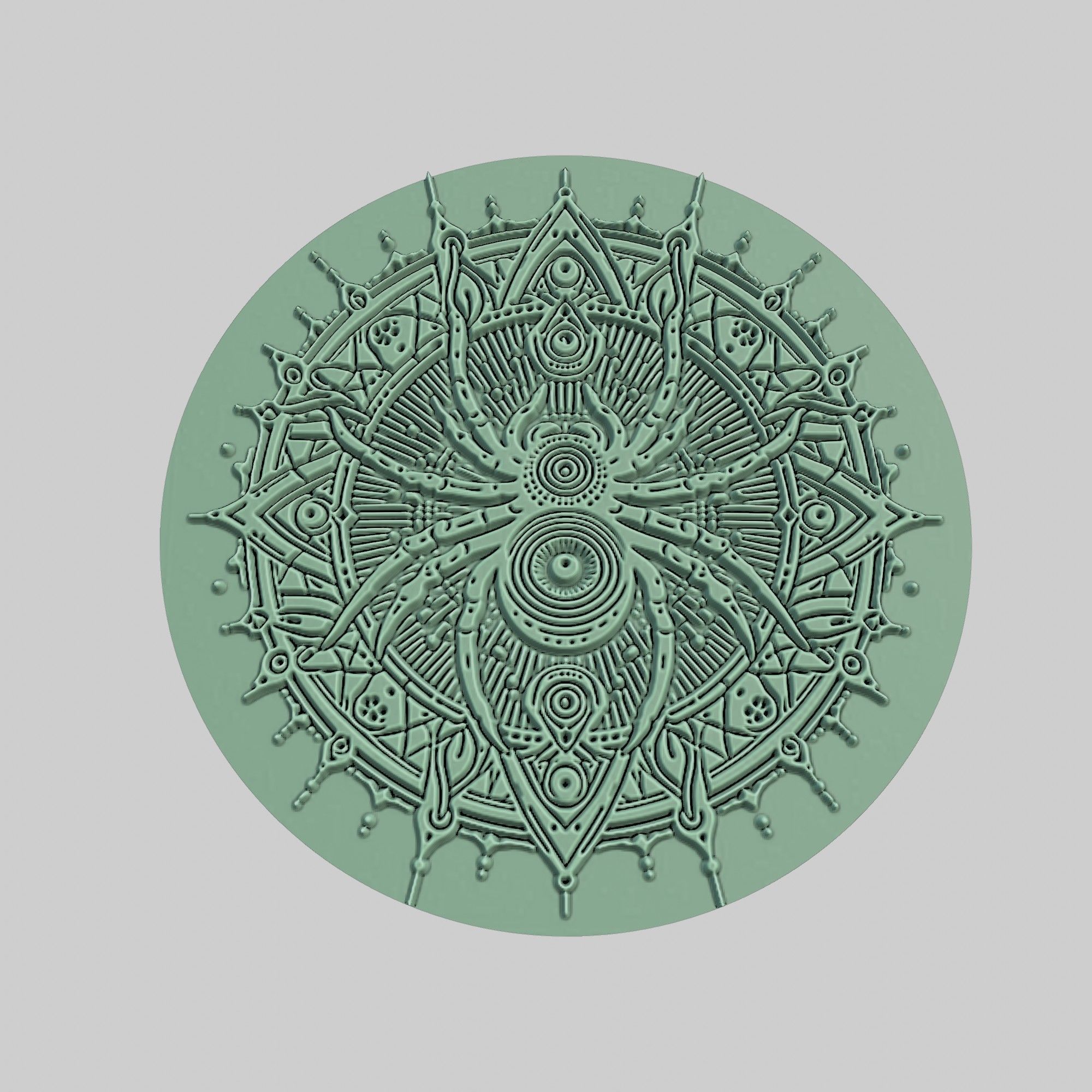 Spider Animal Medallion Spider Print Model 3D print model_2