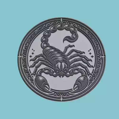 Scorpion Animal Medallion Scorpion Print Model