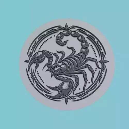 Scorpion Animal Medallion Scorpion Print Model