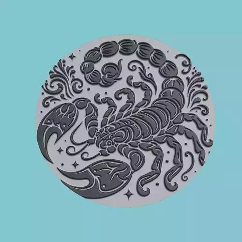 Scorpion Animal Medallion Scorpion Print Model