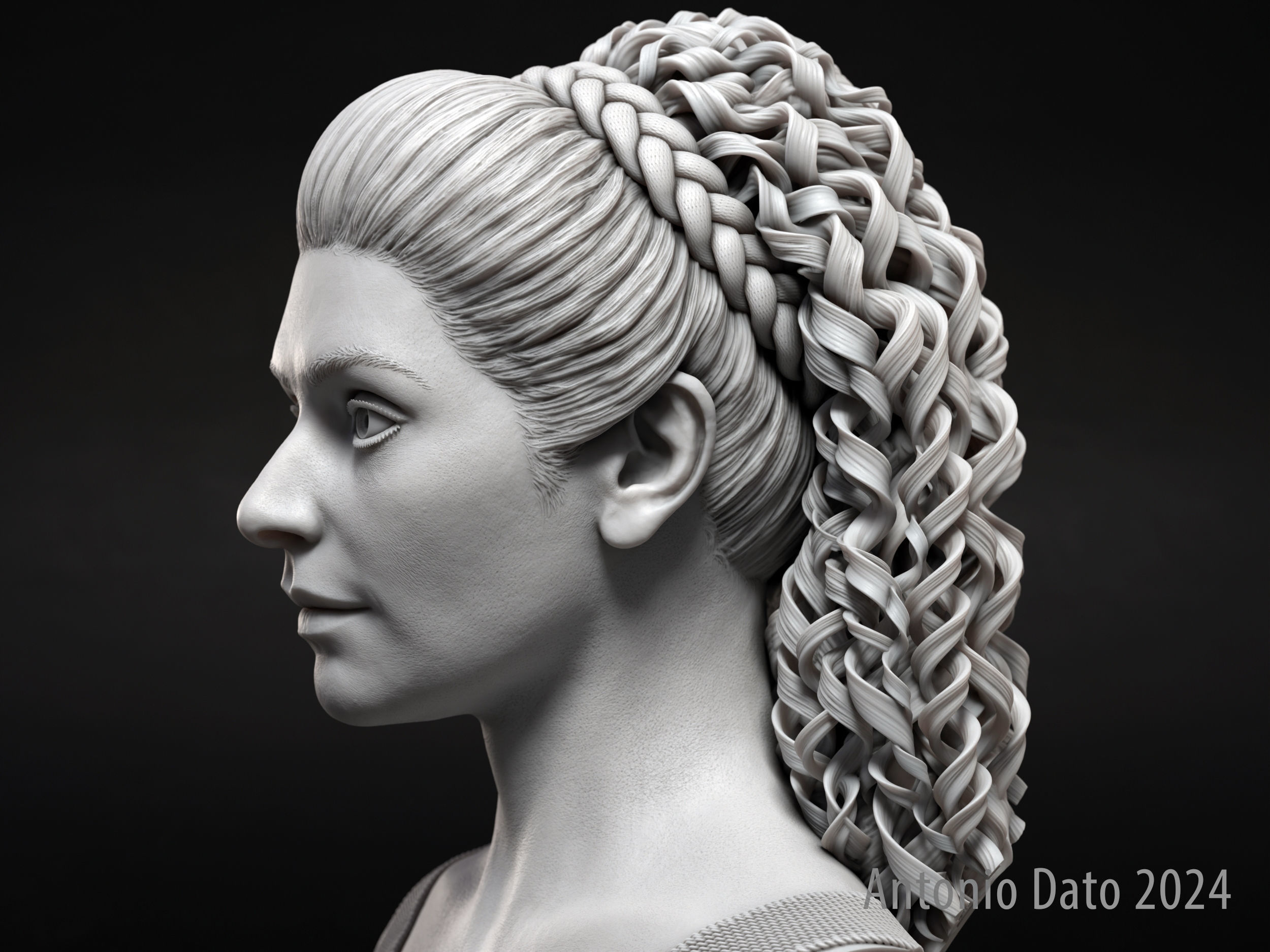 Marina Sirtis as Deanna Troi Bust Printable 3D Model 3D print model_5