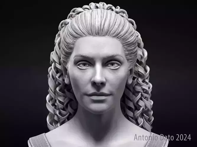 Marina Sirtis as Deanna Troi Bust Printable 3D Model 3D print model
