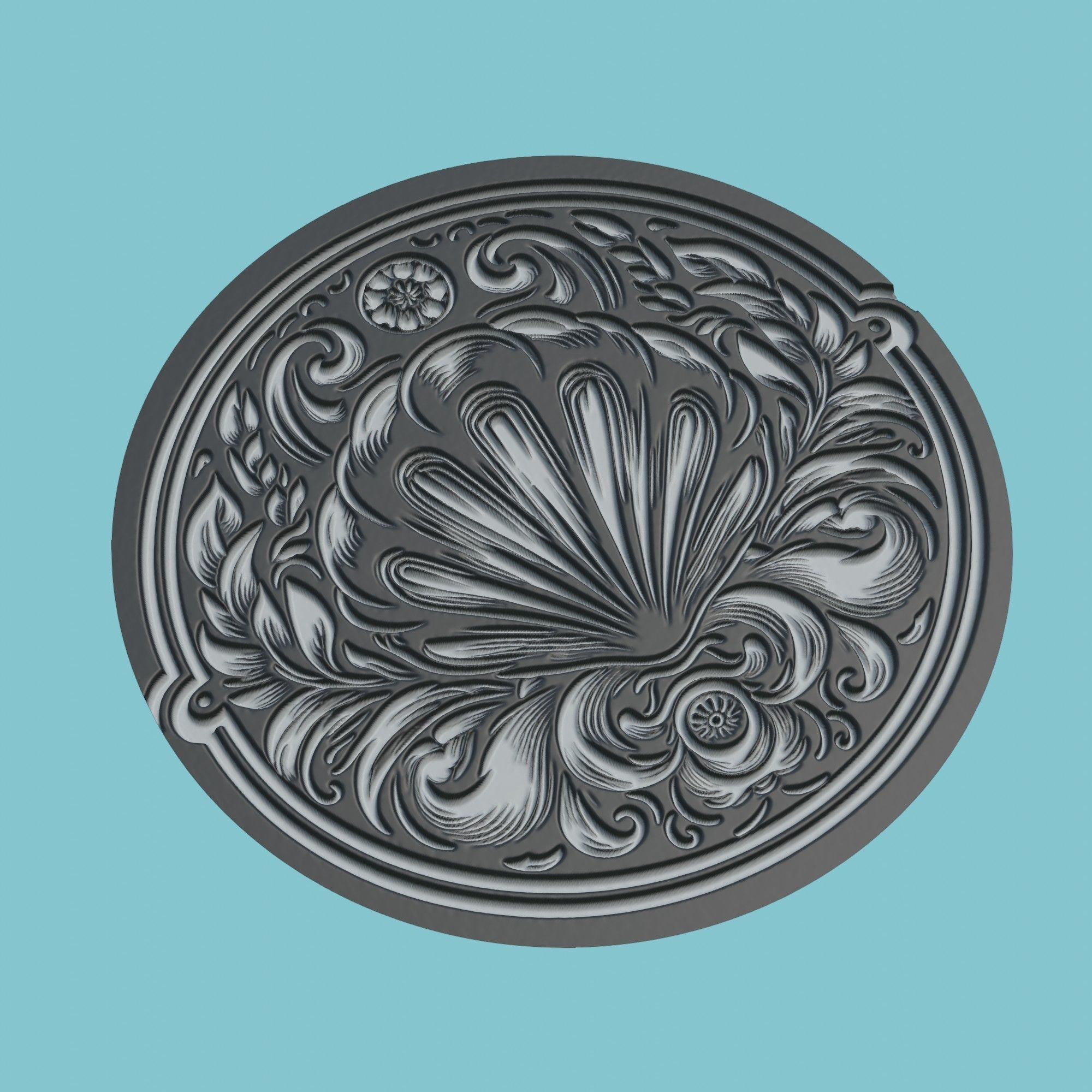 Mussel Animal Medallion Mussel Print Model 3D print model_1