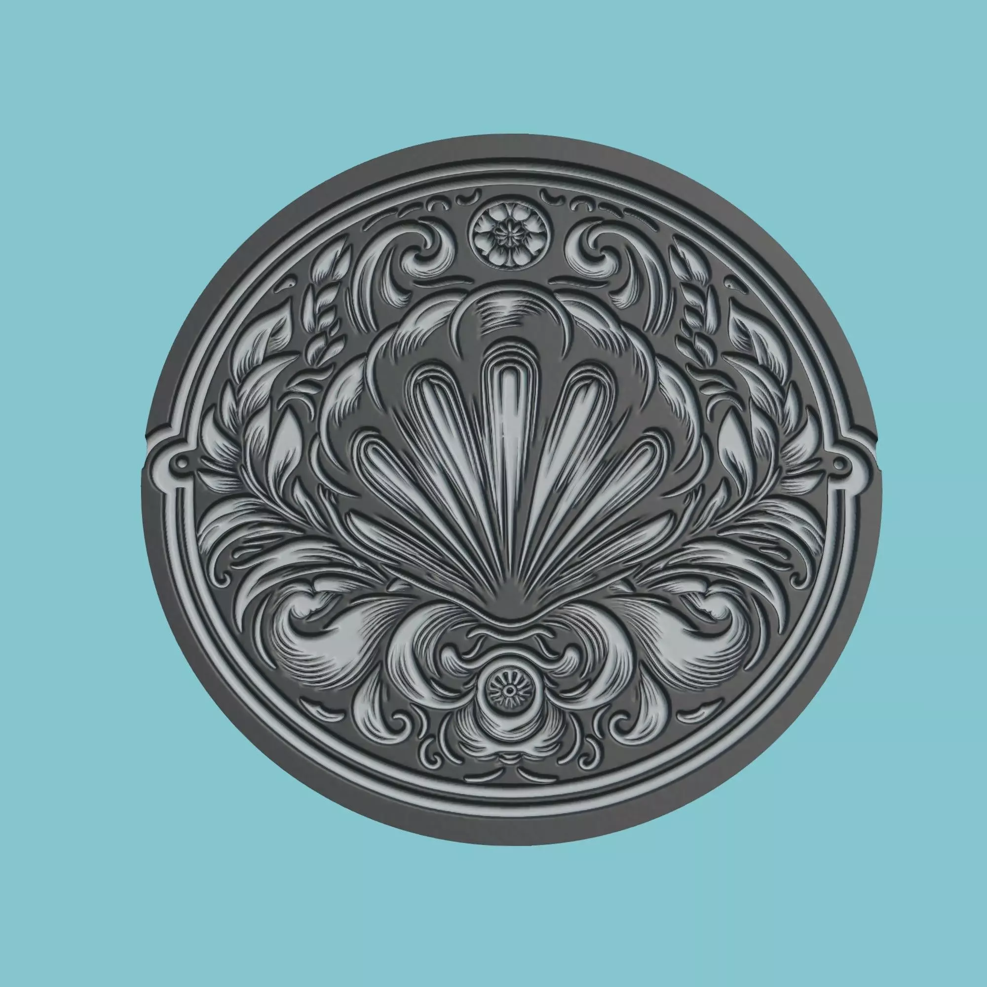 Mussel Animal Medallion Mussel Print Model 3D print model_0