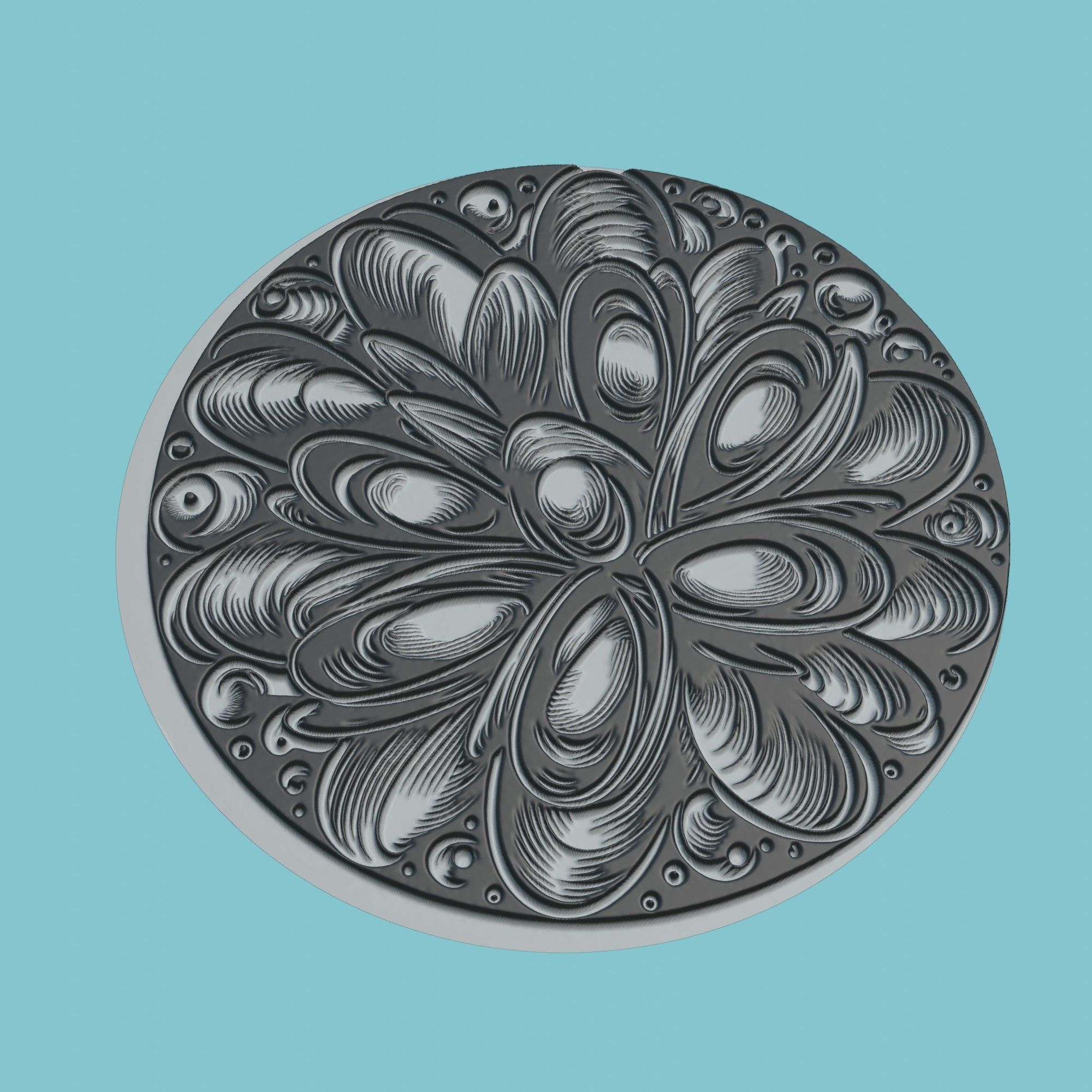 Mussel Animal Medallion Mussel Print Model 3D print model_1