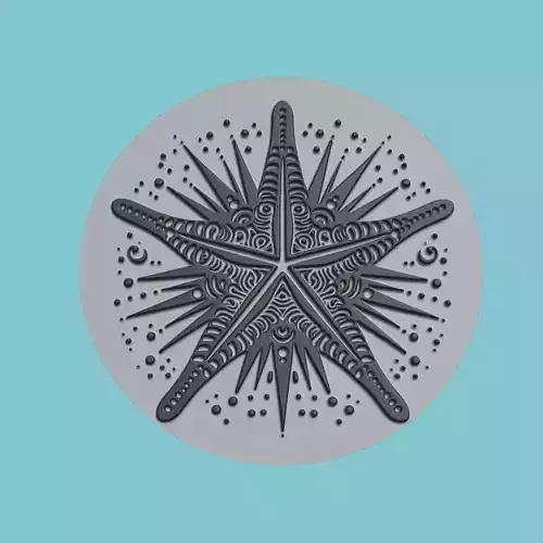 Starfish Animal Medallion Starfish Print Model