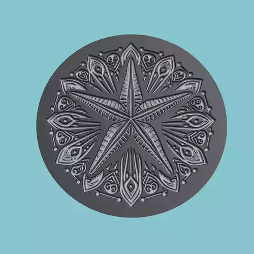 Starfish Animal Medallion Starfish Print Model