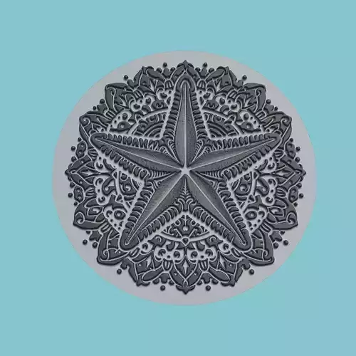 Starfish Animal Medallion Starfish Print Model