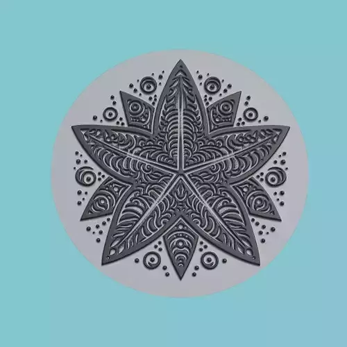 Starfish Animal Medallion Starfish Print Model