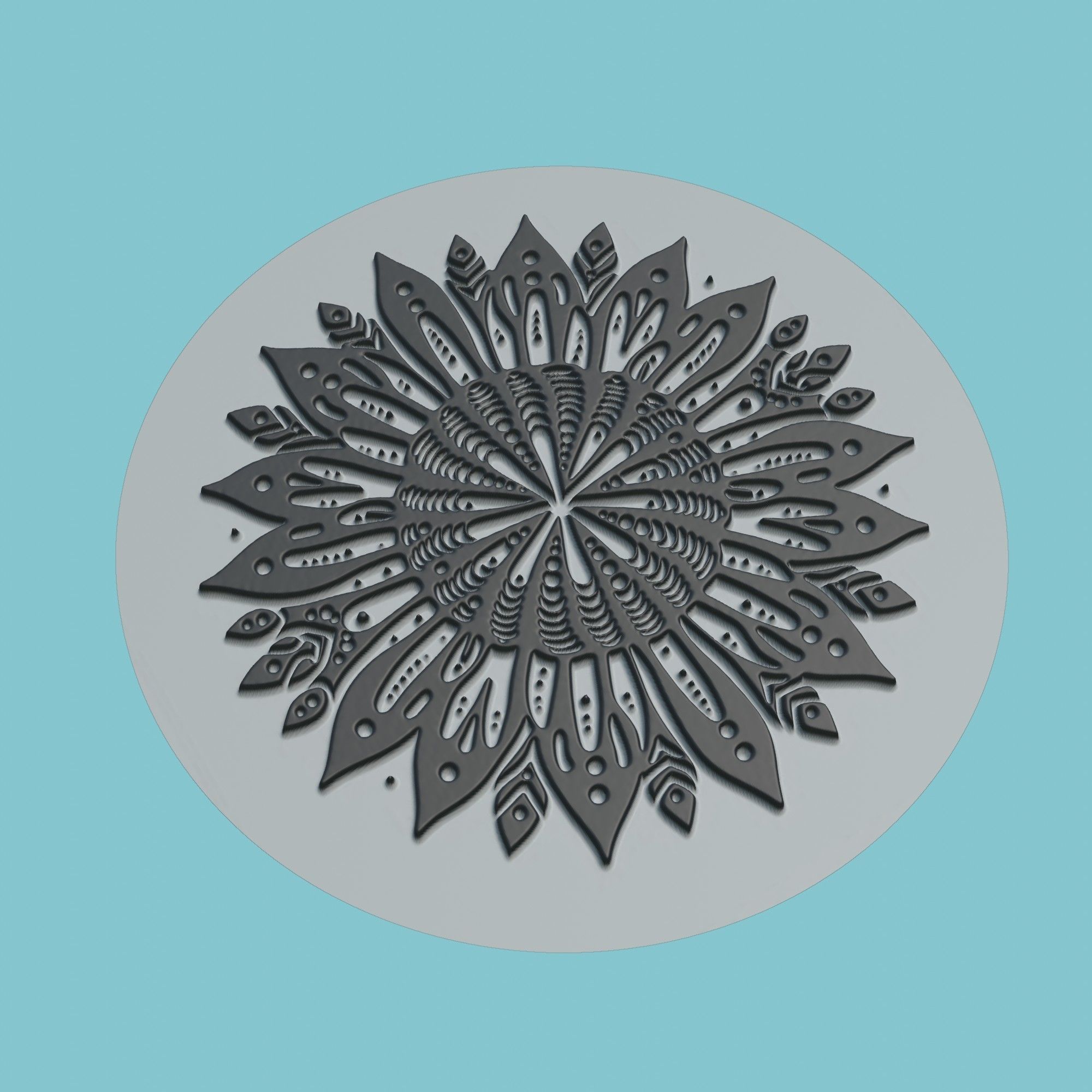 Sea urchin Animal Medallion Sea urchin Print Model 3D print model_1