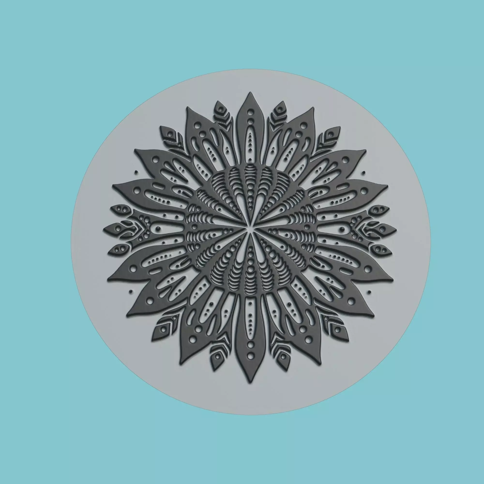 Sea urchin Animal Medallion Sea urchin Print Model 3D print model_0