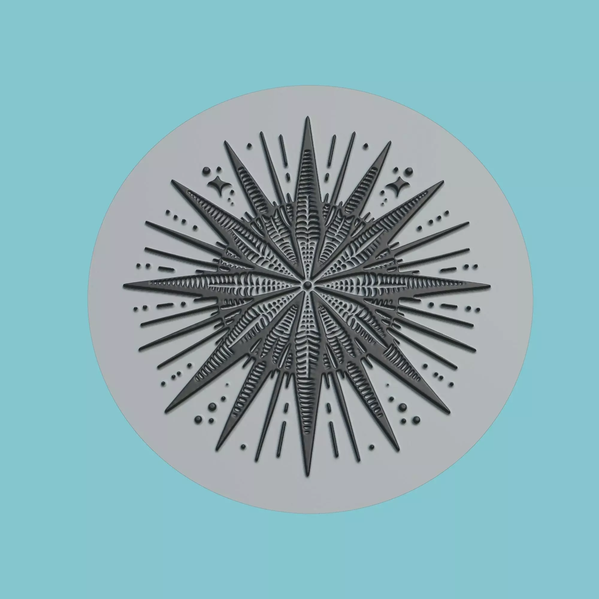Sea urchin Animal Medallion Sea urchin Print Model 3D print model_0