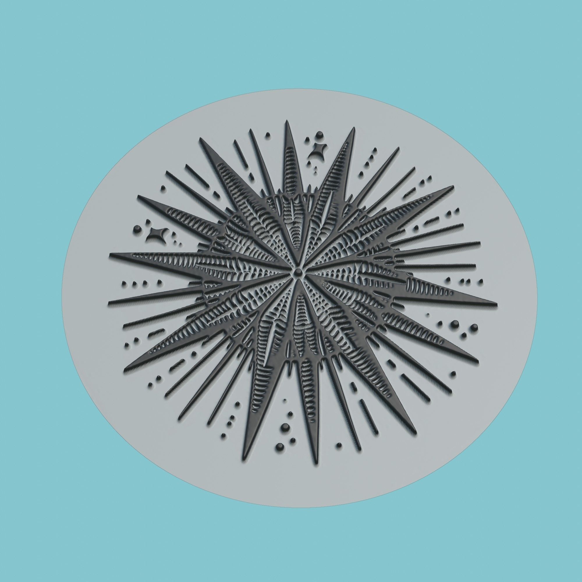 Sea urchin Animal Medallion Sea urchin Print Model 3D print model_1