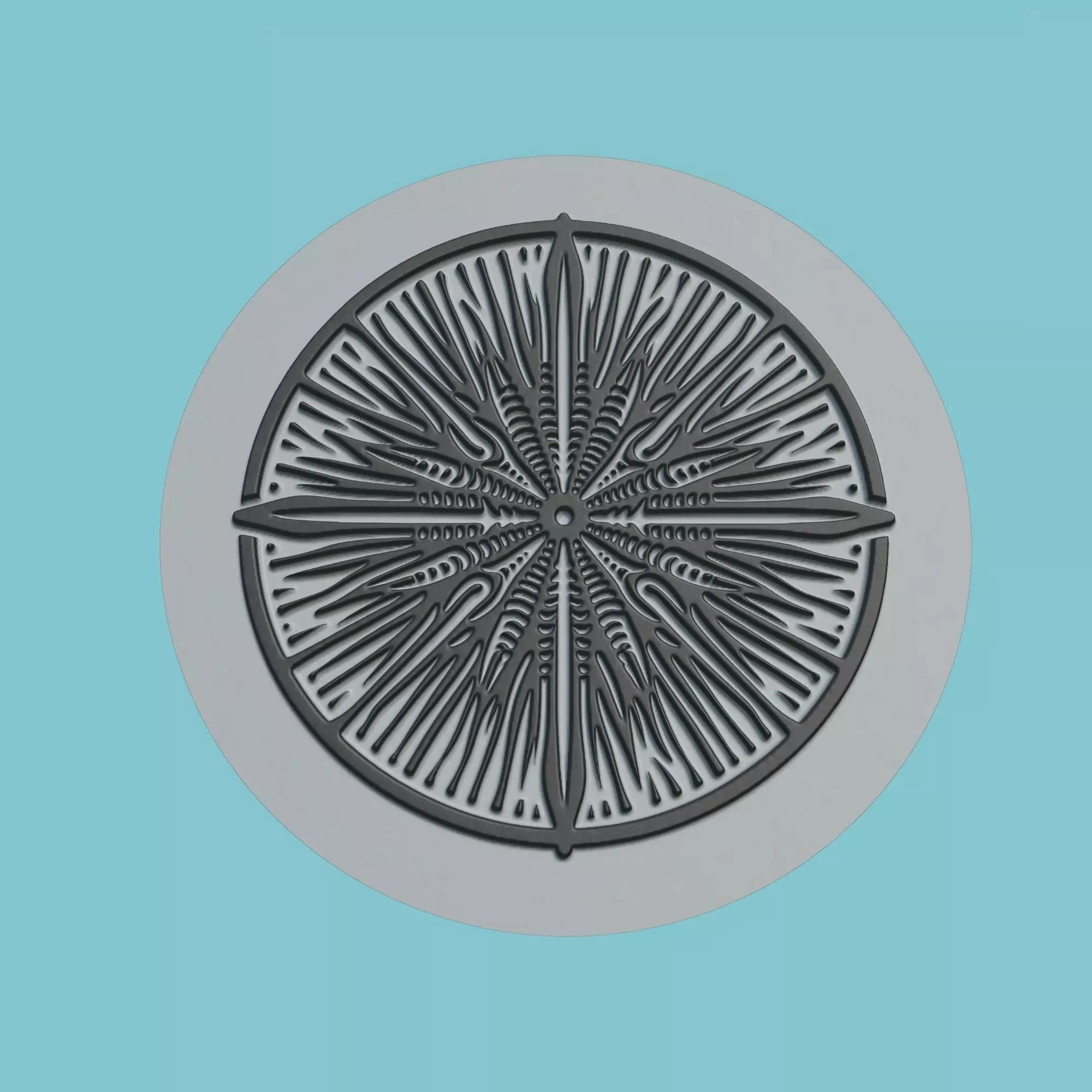 Sea urchin Animal Medallion Sea urchin Print Model 3D print model