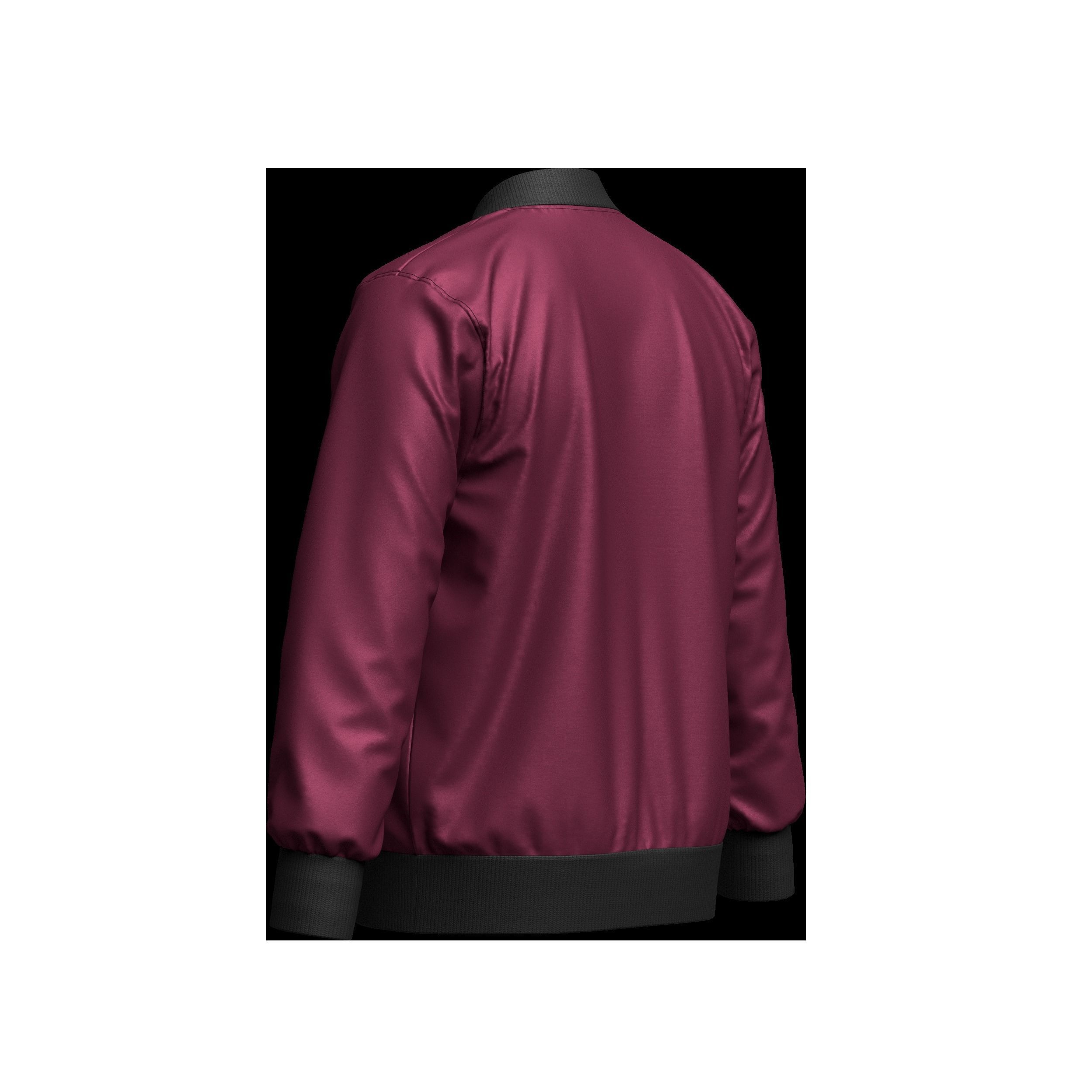  Men Bomber Jacket 3D Model 3D model_9