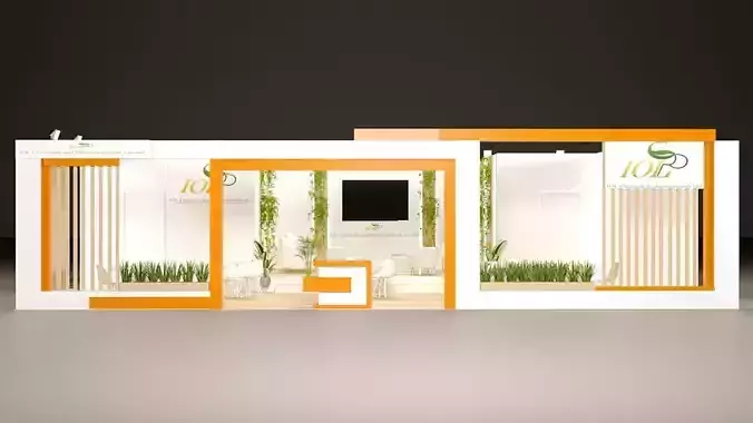 Exhibition booth design 3sides opened