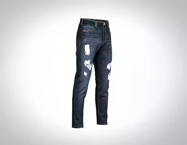 Men Denim Jeans 3D Model