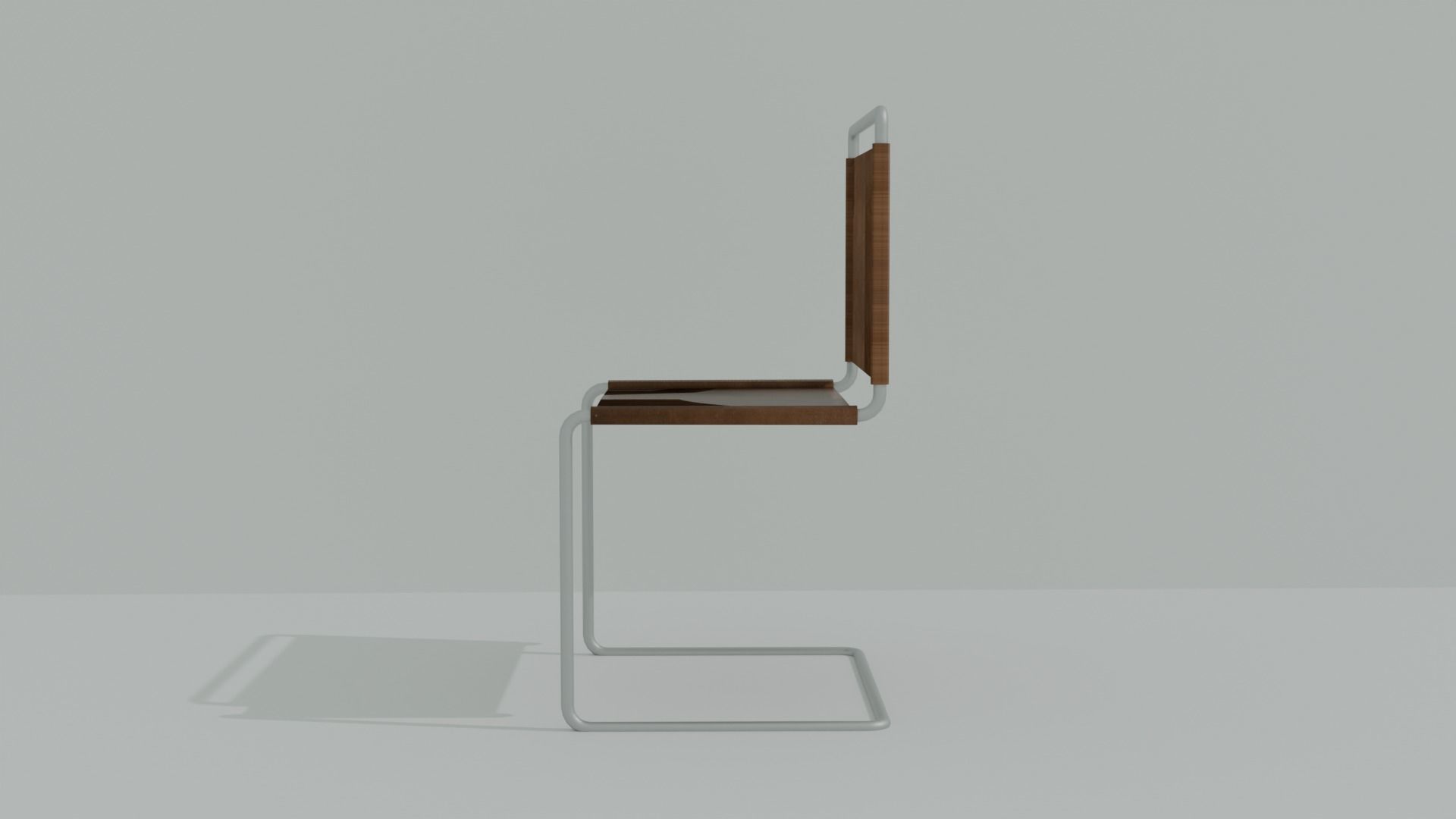 chair with cafee table 3D model_3