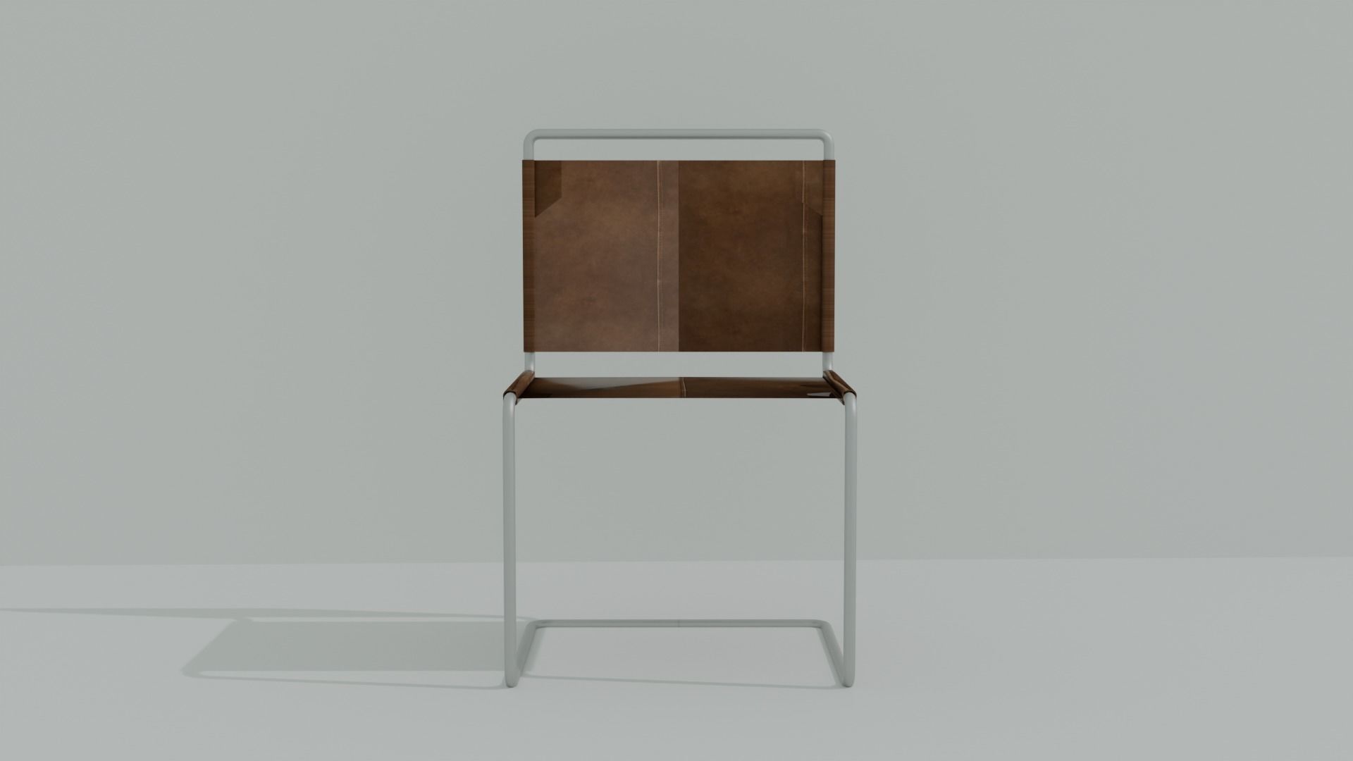 chair with cafee table 3D model_4