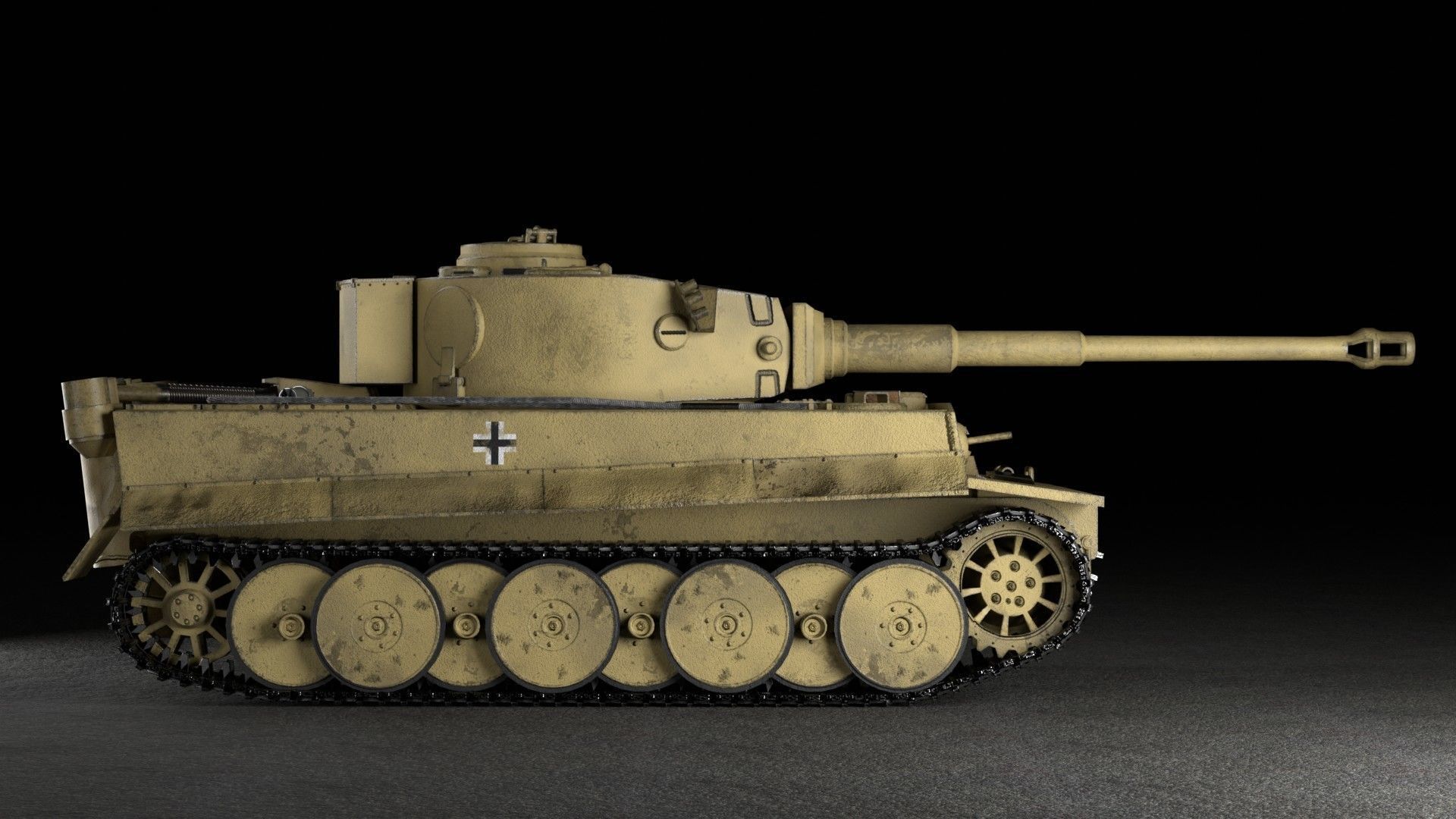 Tiger H1 Model Animated 3D model_3