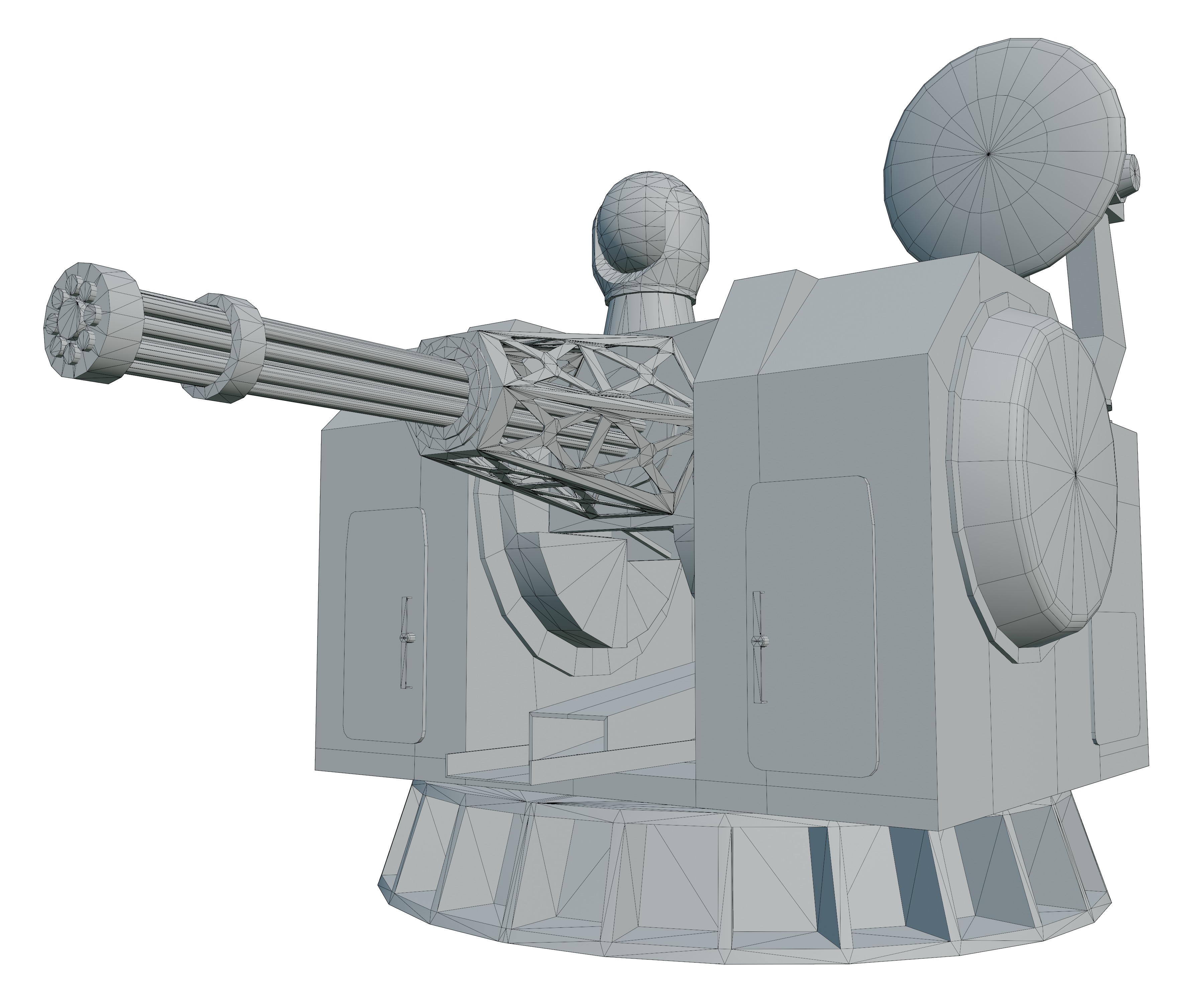 Type 1130 CIWS Free low-poly 3D model_5
