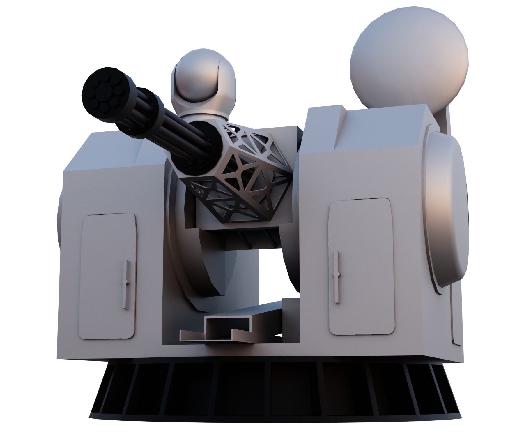 Type 1130 CIWS Free low-poly 3D model_1