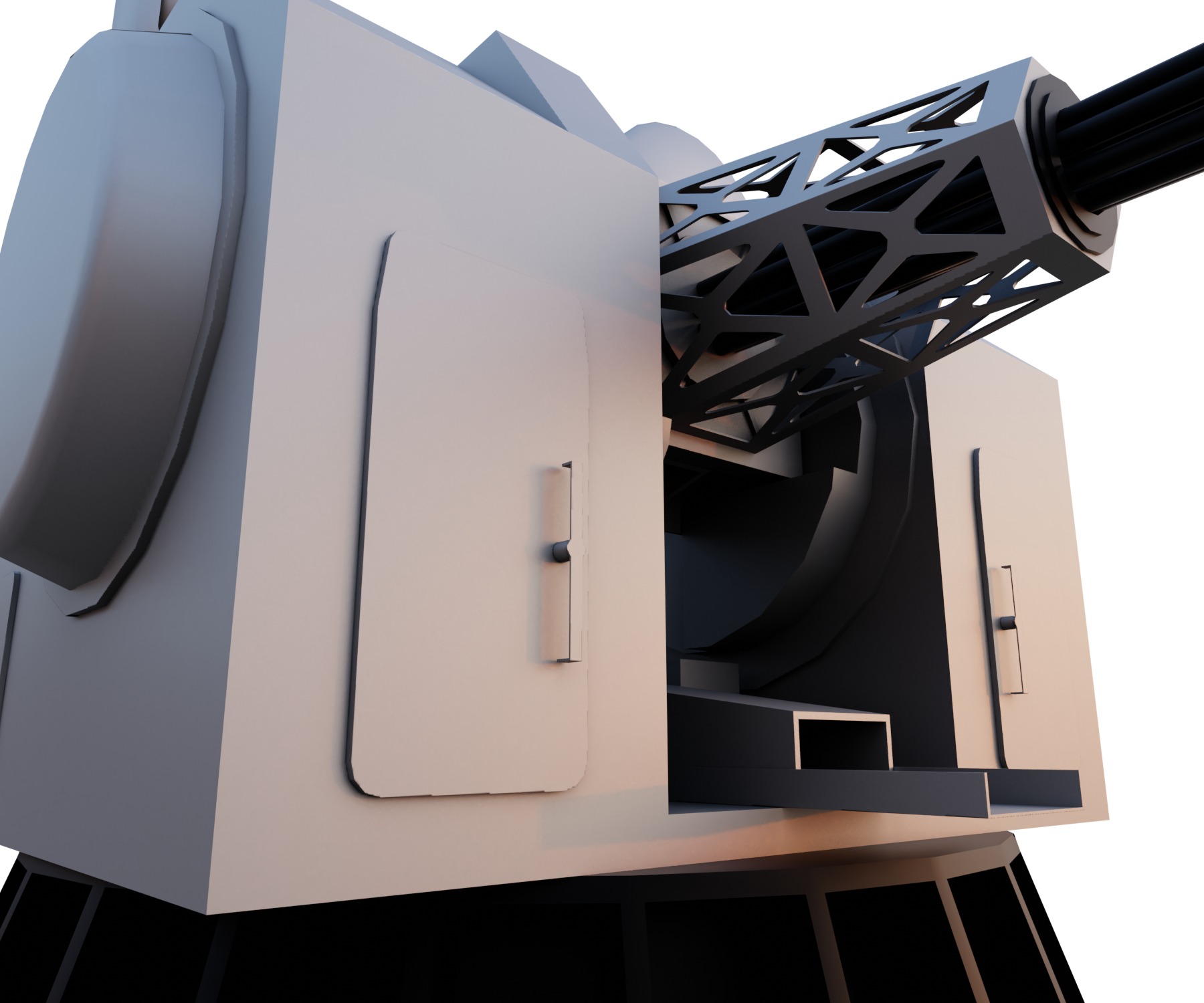 Type 1130 CIWS Free low-poly 3D model_2